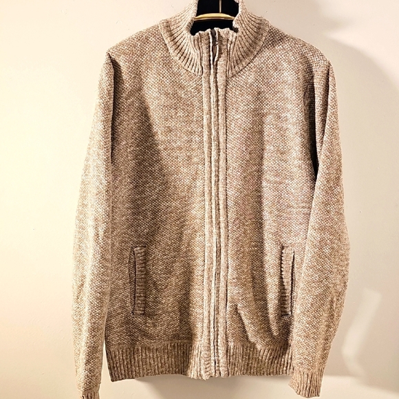 Buffalo David Bitton Tan Zip Up Sweater. So Very Soft And Cozy. Size Lg - Picture 1 of 14